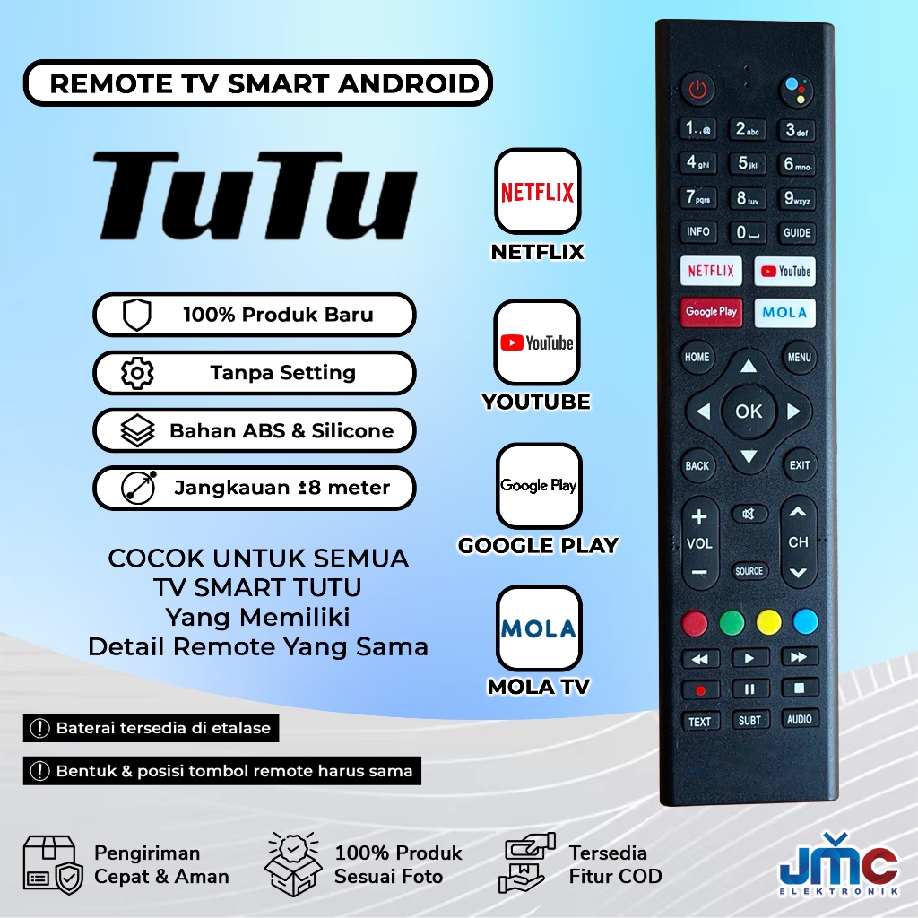Remote Remot TV Android Smart TV for Tutu