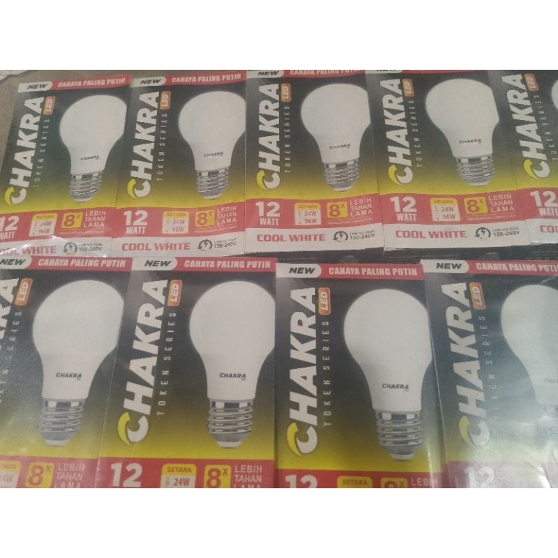 baru LED chakra 12w nyala putih terang