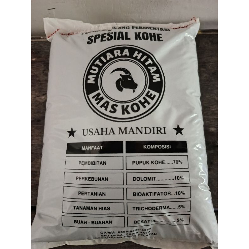 Pupuk fermentasi murni kohe kambing. kemasan 1,5kg