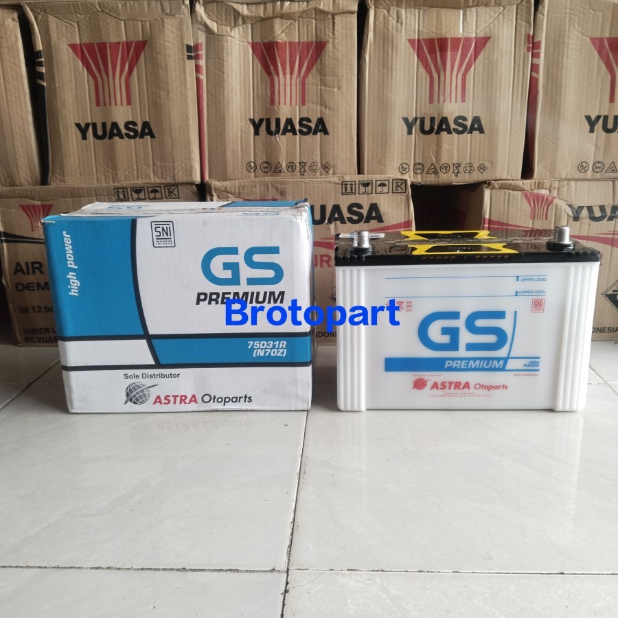 Aki Mobil Isuzu Elf Truk NHR 55, Dmax GS ASTRA N70Z Premium Aki Basah ORIGINAL