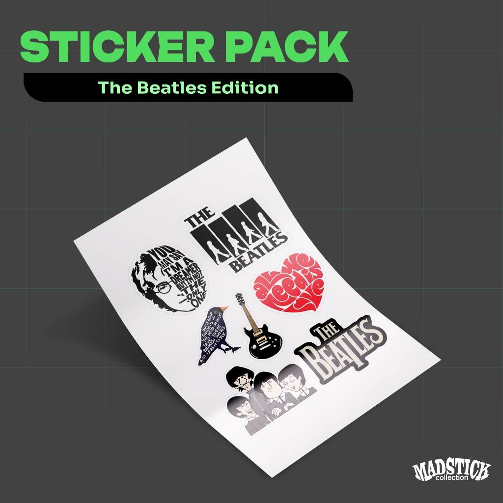 

STICKER PACK THE BEATLES / STICKER MUSIC / STICKER BAND / STICKER ROCK / STICKER AESTHETIC / STIKER HP