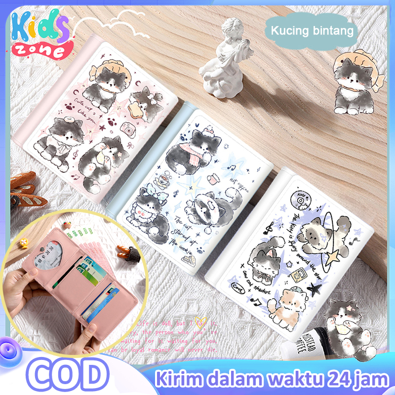 Dompet Kartun Dompet Mini Tiga Kali Lipat Minimalis Portabel Dompet Wanita Impor Murah Dompet Mini C