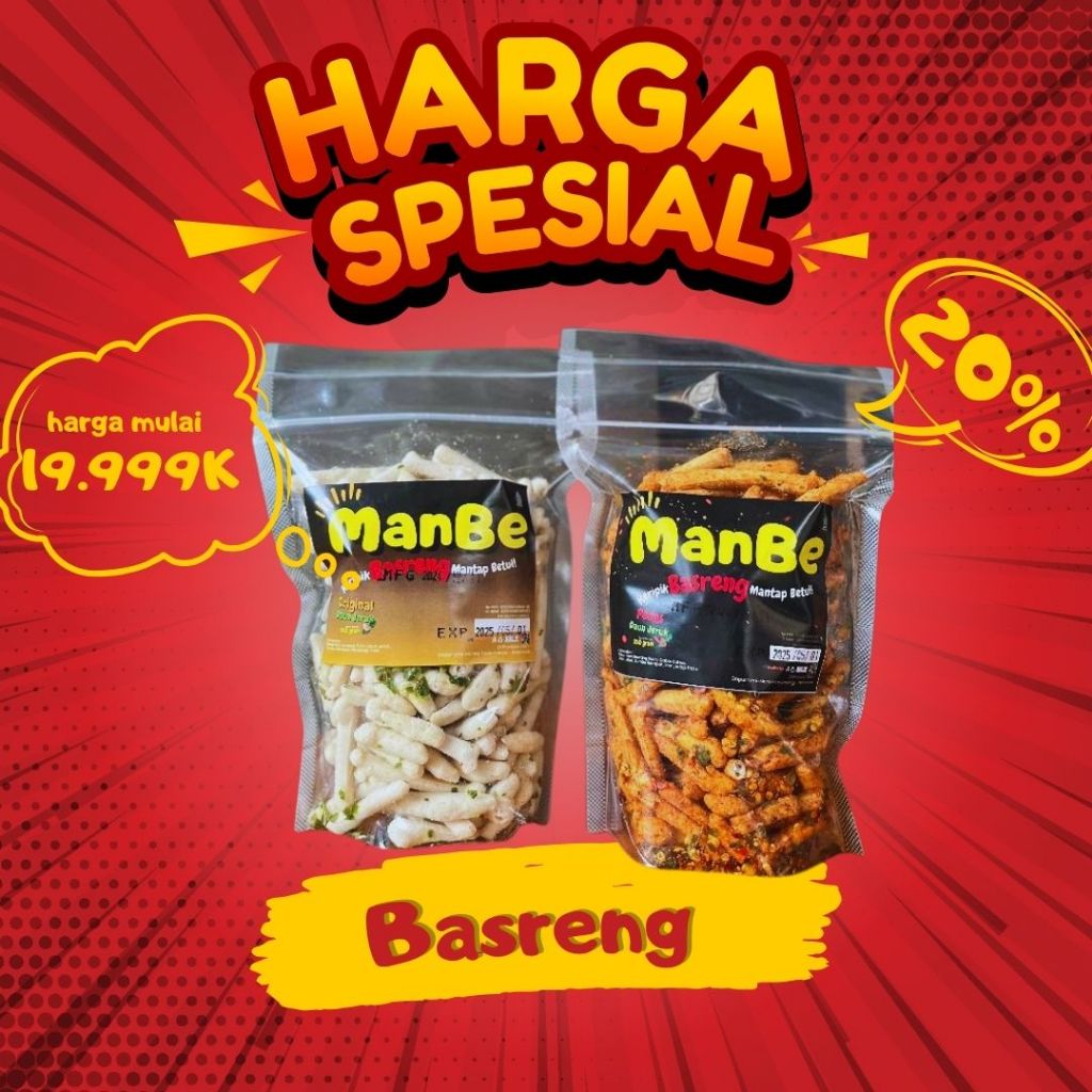 

NgemlYuk - 250gr Basreng Pedas Daun Jeruk - Renyah dan Gurih untuk Ngemil by MANBE