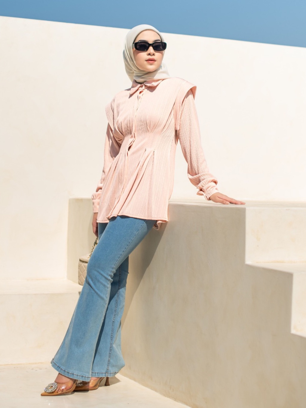 Diana Restu - Maggy Blouse | Blouse Knit Pleats Wanita