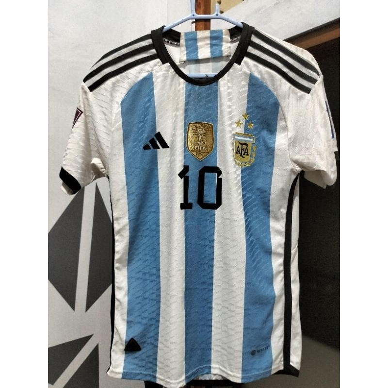 Jersey Argentina World Cup 2022 Full patch messi nameset PLAYER ISSUE