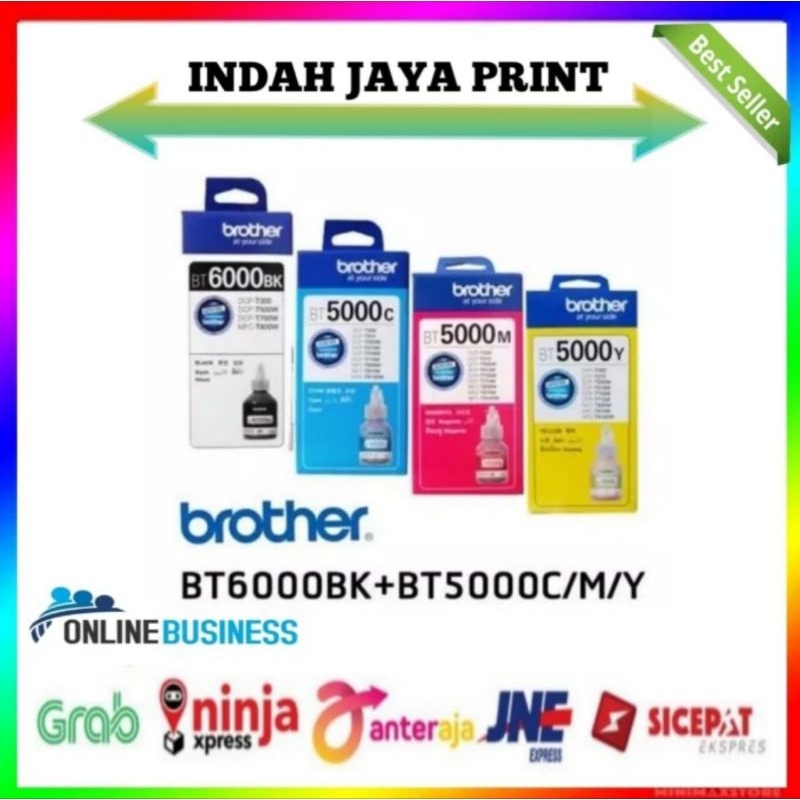 Tinta Printer Brother BT5000 BT6000 Paket Hemat 1Set 4Warna BK M Y C Baru Support Printer DCPT310/T5