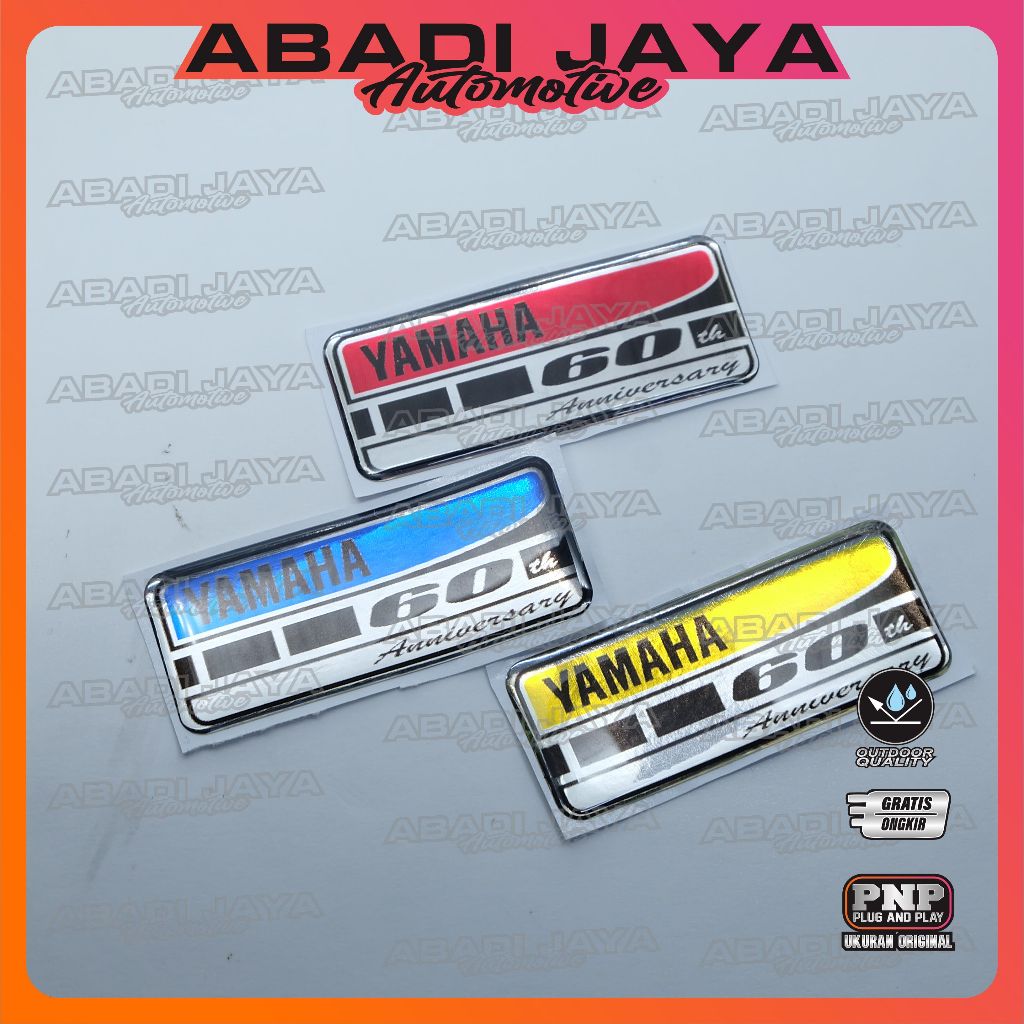 Emblem Timbul 60th Anniversary Yamaha / Emblem Yamaha 60th Anniversary