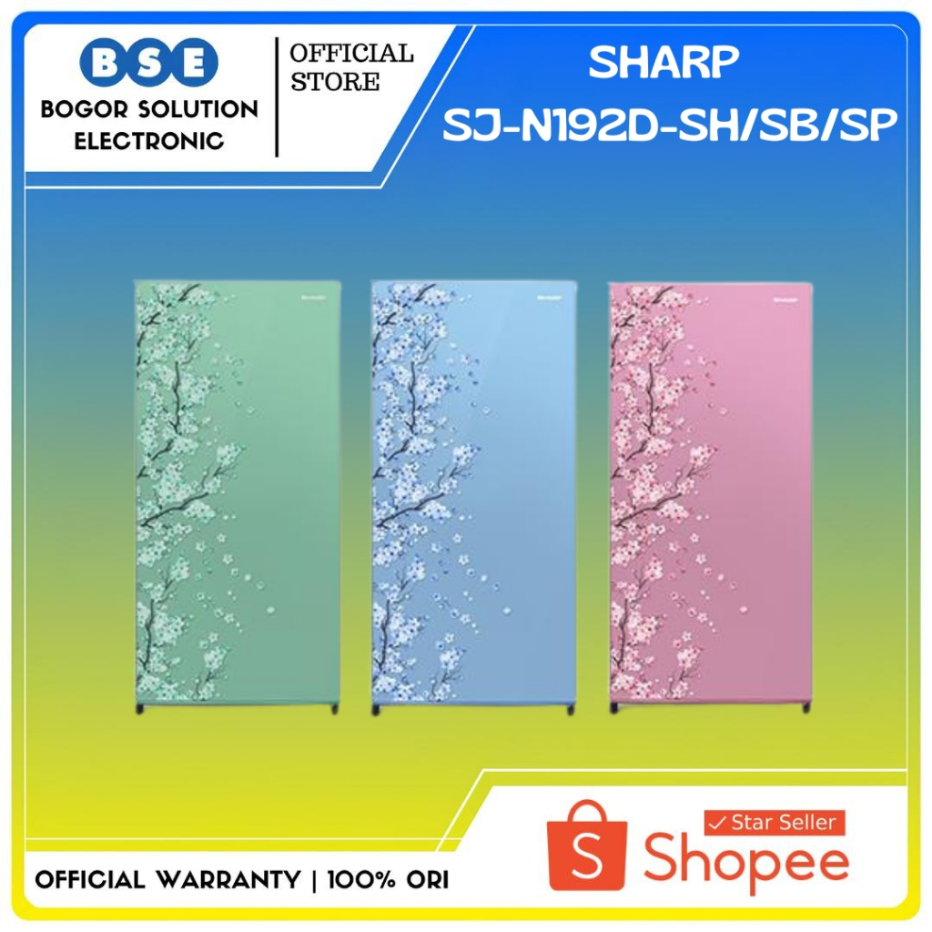 Kulkas 1 Pintu Sharp SJ-N192D-SH/SB/SP Low Wattage Kulkas Sharp 184 Liter SJ N192D