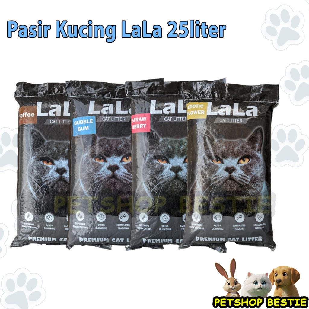 Pasir Kucing LALA 25 Liter - Lala Cat Litter 25 L Pasir Gumpal Wangi
