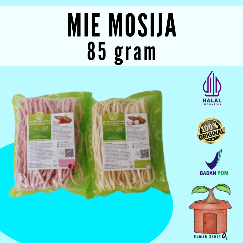 

Mie Gluten Glutten Free Mosija Putih Pink Bumbu Kuah Goreng Mocaf Tapioka Pati Jagung Buah Naga