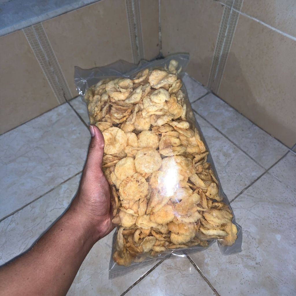 

Keripik Emping Melinjo Medem Asin Gurih Khas Kebumen