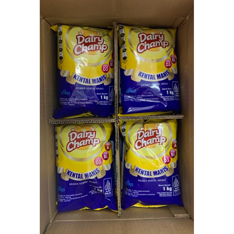 

Dairy Champ Susu Kental Manis 1 Kg (1 Dus isi 20pcs)