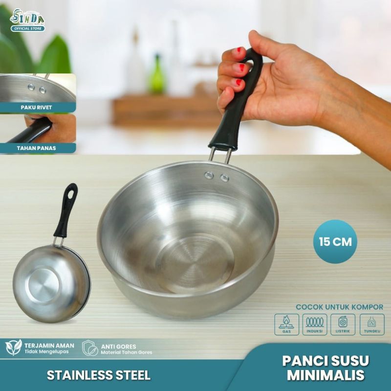 PANCI SUSU STAINLES UK 15CM