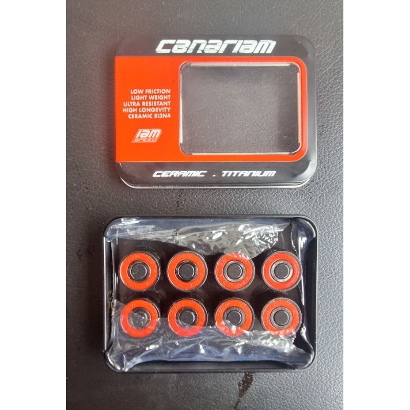 Bearing sepatu roda Bearing Canariam Ceramic Titanium Preloved Bekas