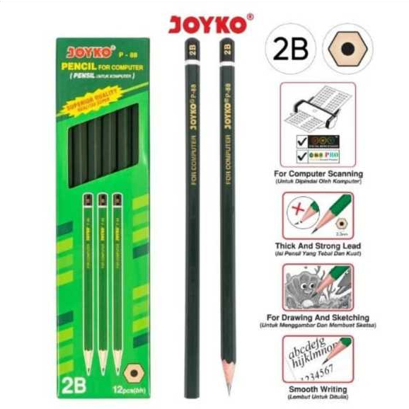 

(1 Kotak) Pensil Kayu 2B Kenko 6181 / Pencil / Pensil Ujian 2B Kenko 6181