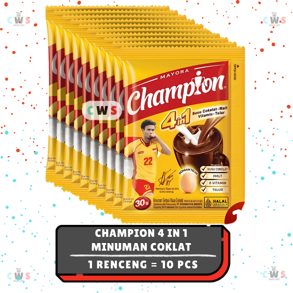 

CHAMPION Energen Minuman Serbuk Rasa Cokelat 4 in 1 Drink Sachet - 1 Renceng