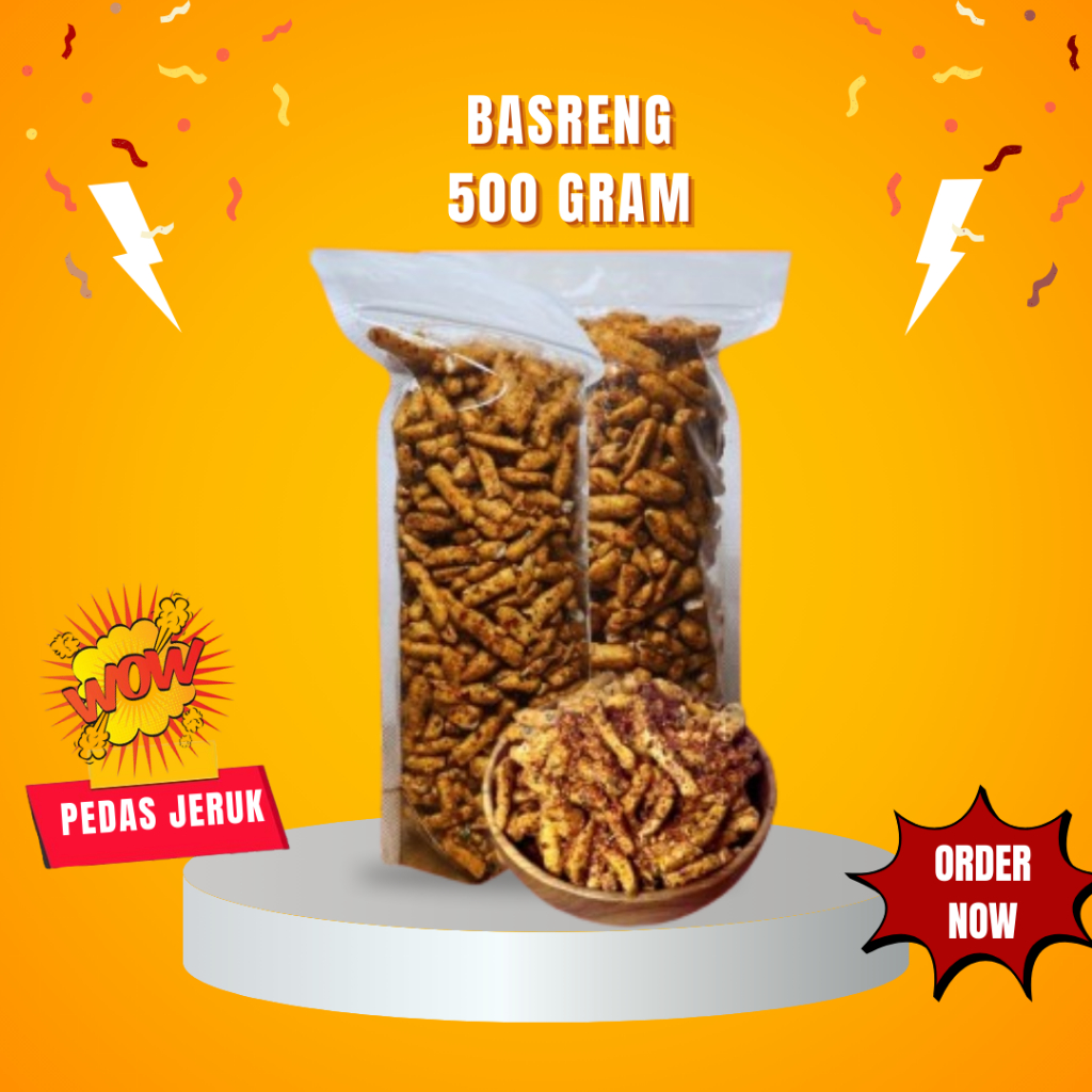 

Basreng Pedas Daun Jeruk Jsr Snack 500 Gram