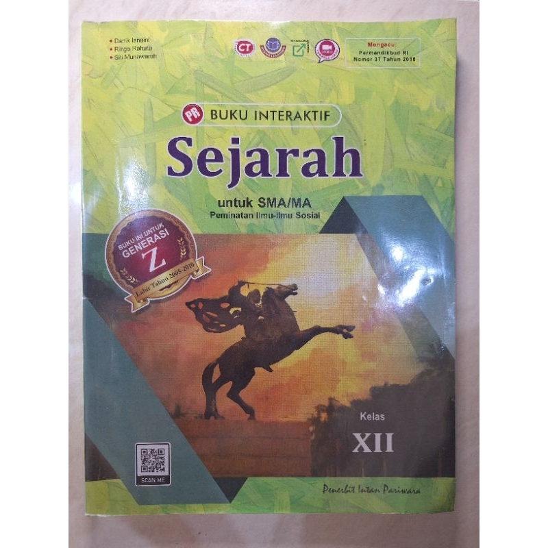 Buku Sejarah / Kelas 12 / Intan Pariwara - Preloved