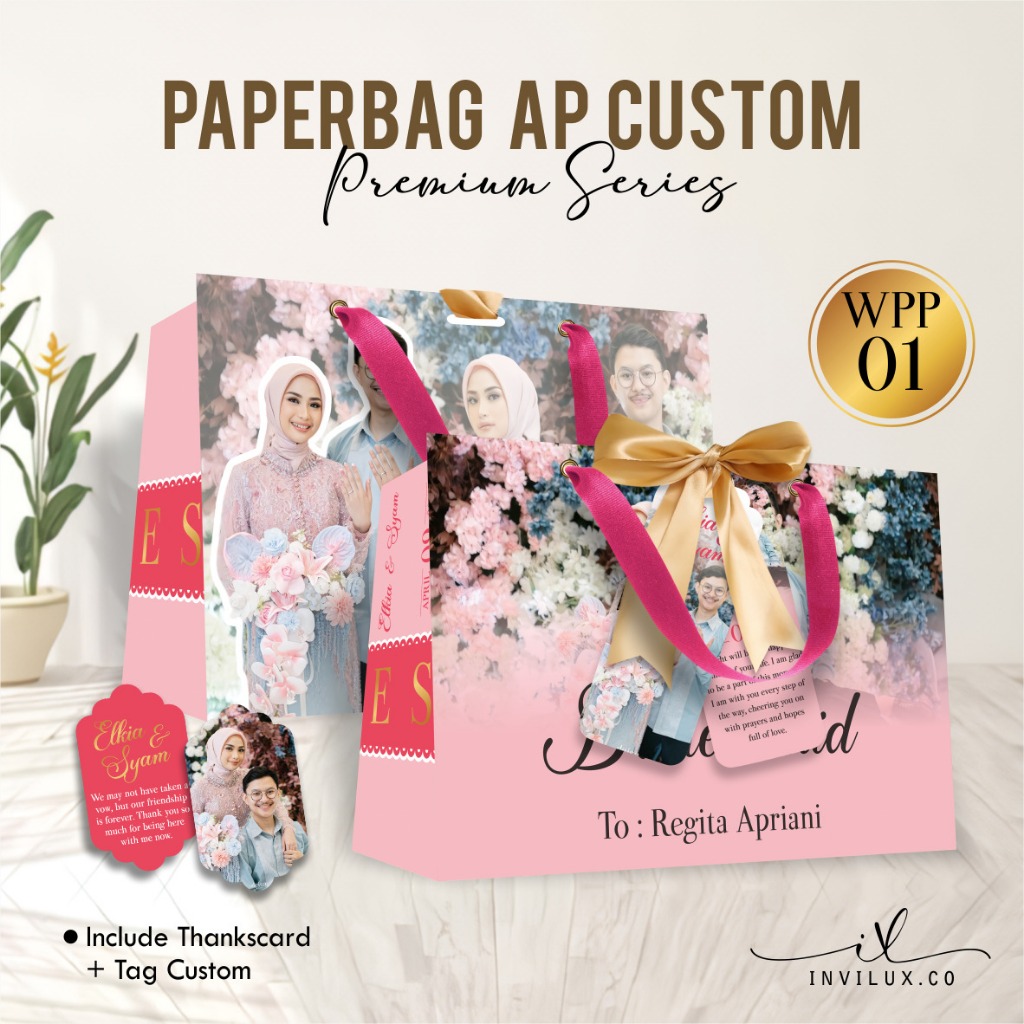 

PAPER BAG CUSTOM FOTO SENDIRI - PAPER BAG KADO SPACE JUMBO MUAT BOX SEPATU - PAPERBAG WEDDING PREMIUM PAPER (WPP)