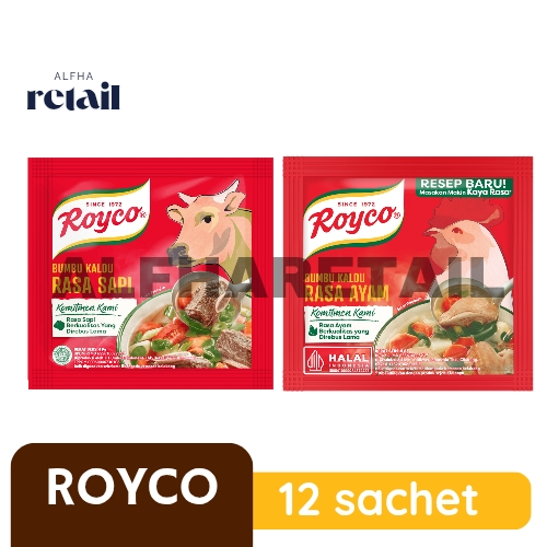 

Penyedap Rasa Royco Ayam / Sapi (12x8gr) | Bumbu Masak Renteng