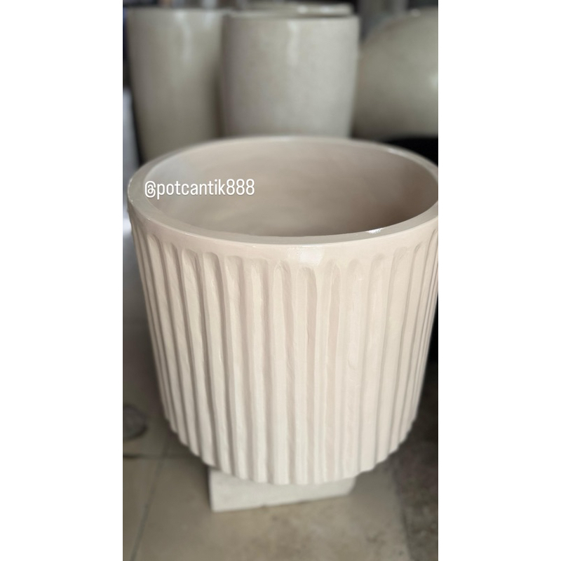 Pot silinder garis cat duco 60 x 60