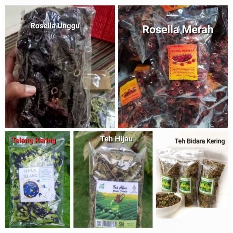 

[Ready] Rosella Merah,Unggu | Teh Hijau | Telang |Bidara |