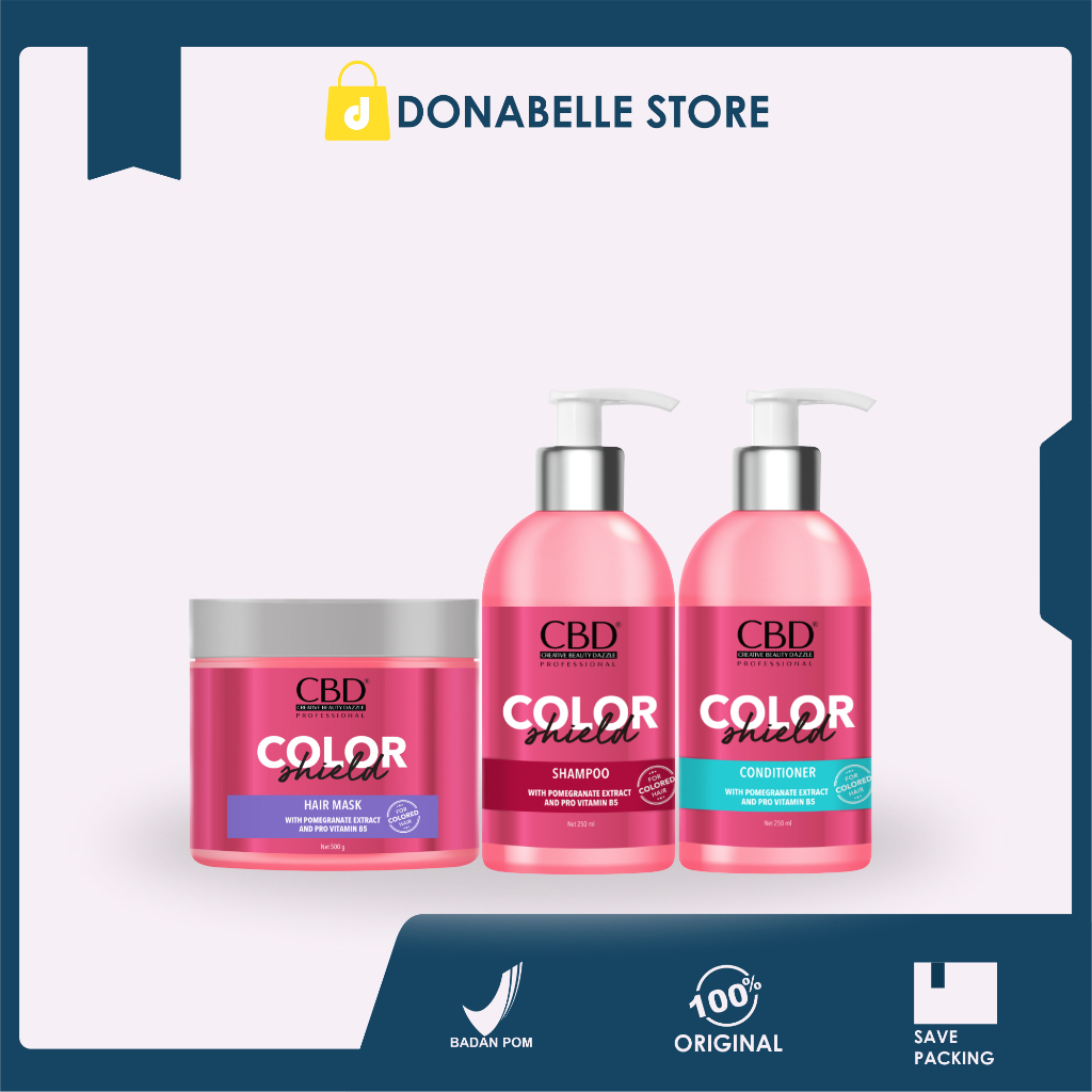 CBD Color Shield Daily Treatment - Shampoo - Conditioner - Hair Mask 250gr 500gr untuk rambut diwarn