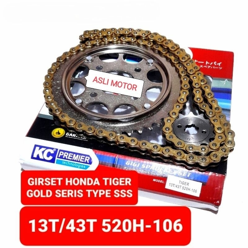 Gear Set Tiger 2000 Lama Old New Revo Revolution Gearset 14T 45T 520H 128L Girset Gir Paket Depan Be