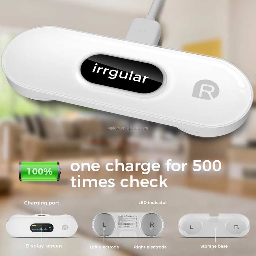 Wearable ECG Holter Heart Monitor Portable EKG Monitoring Bluetooth