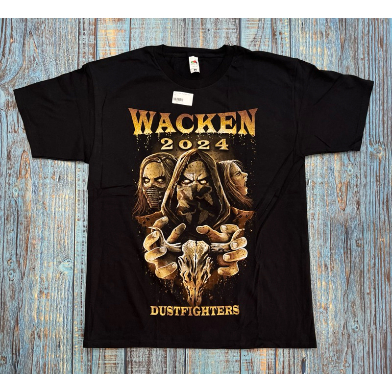 Kaos T-Shirt Event Acara Wacken Open Air 2024 - Dustfighter Official Merchandise