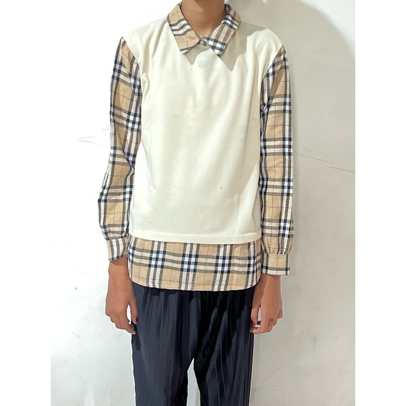 Preloved kemeja vest kotak kotak