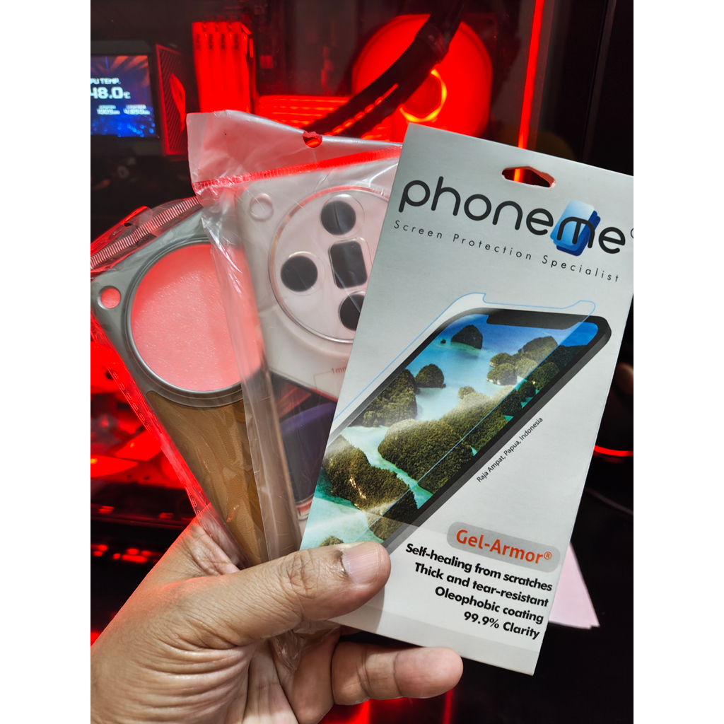 Second Like New - Sepaket 2bh Casing Oppo Find X7 Ultra dan 1bh PhoneMe HydroGell Armor