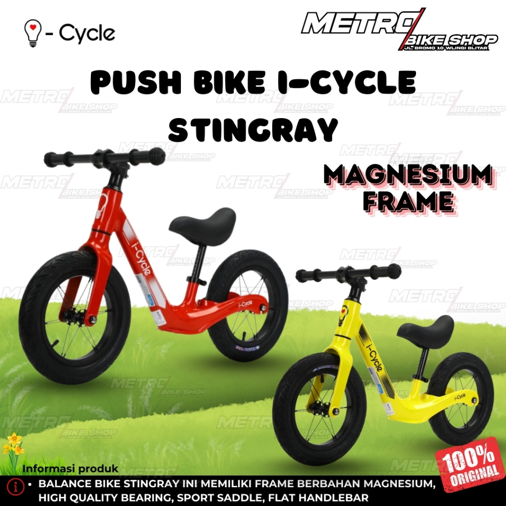 Push Bike I-Cycle Stingray Balance Bike icycle Magnesium Pushbike anak