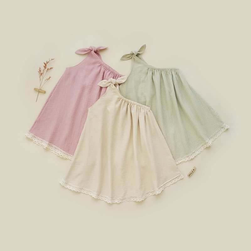 Monami Lovina Dress Anak Perempuan One Shoulder