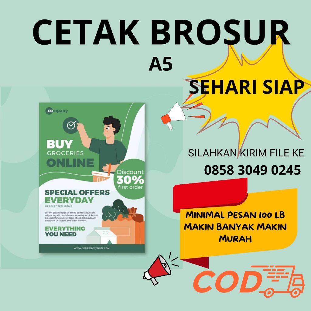 

BROSURE MURAH | BROSURE A5 |COSTOME BROSURE BAHAN 120 GRM