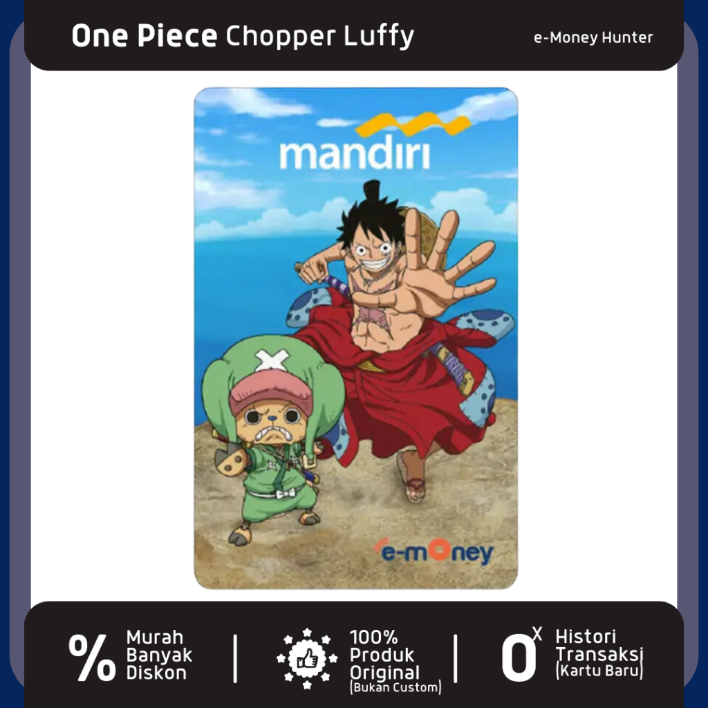 e-Money CHOPPER LUFFY One Piece Limited Edition eToll eMoney Mandiri OnePiece NFC