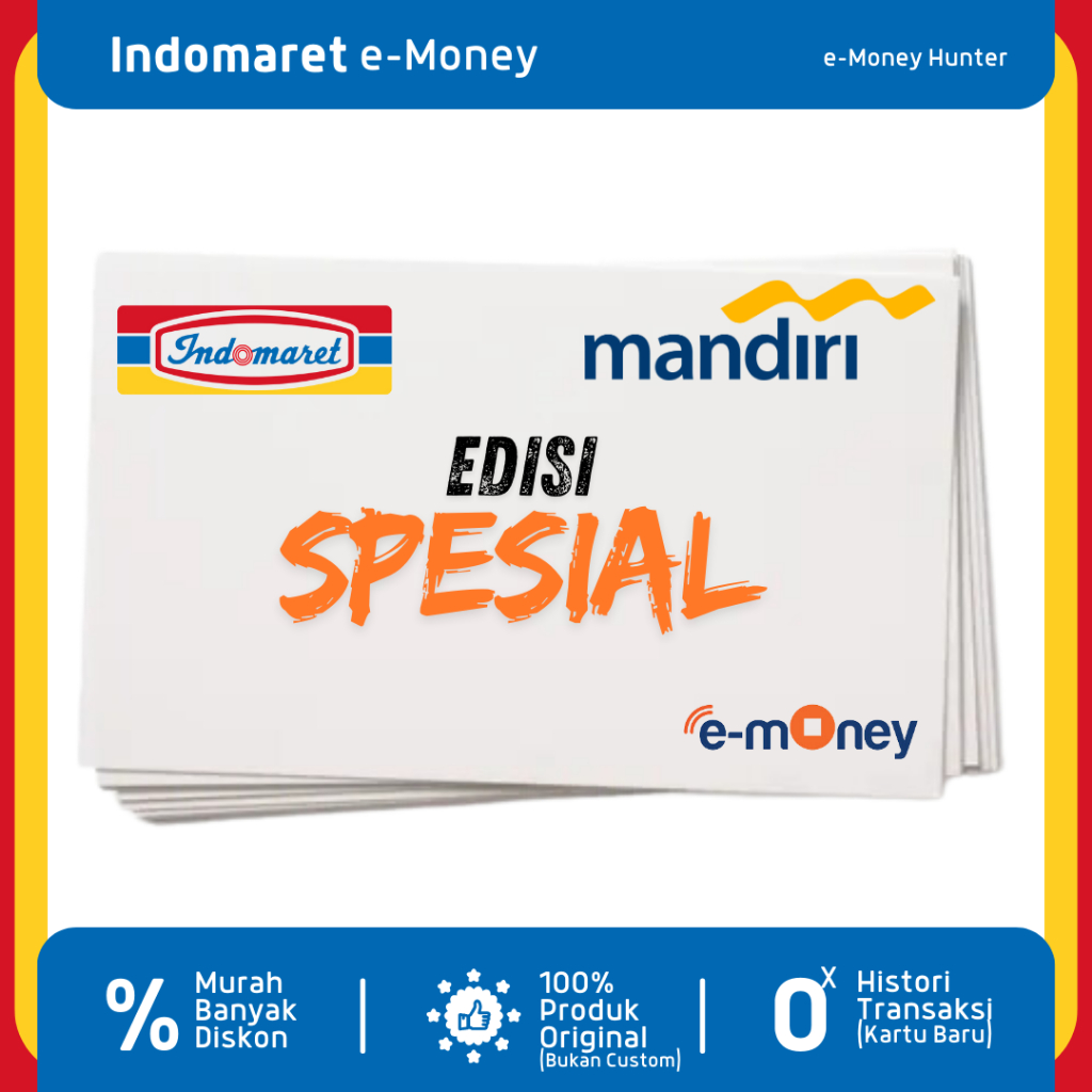 e-Money Indomaret Special Limited Edition Bank Mandiri Kartu Uang Elektronik eToll eMoney NFC