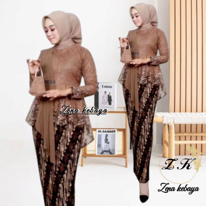 Set Kebaya Selendang Kebaya Modern Kebaya Wisuda Wanita Kebaya Pesta Remaja Kebaya Lamaran