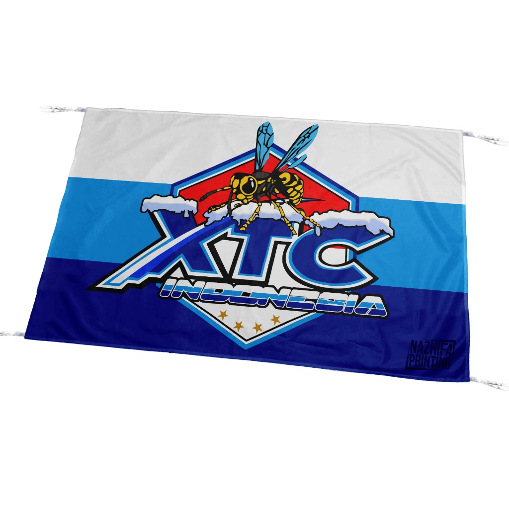 Bendera XTC - Xtrim Club Motor Bandung, Bendera Komunitas XTC, Bahan Kain Uk kecil-besar