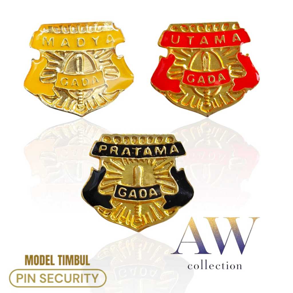 Pin Gada Pratama / Madya / Utama Security Satpam Model Timbul / atribut satpam