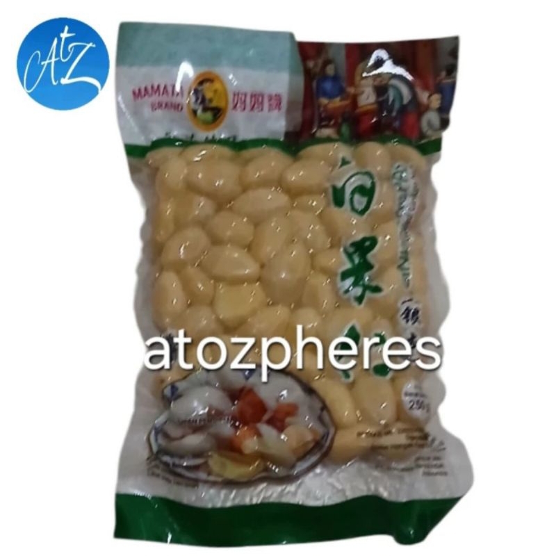 

Biji kacang Ginkgo Gingko Ginko Biloba Nut Nuts Bai Guo Pekko Pekkoi Pek Ko Koi MAMATA BRAND Kupas Kulit 250g