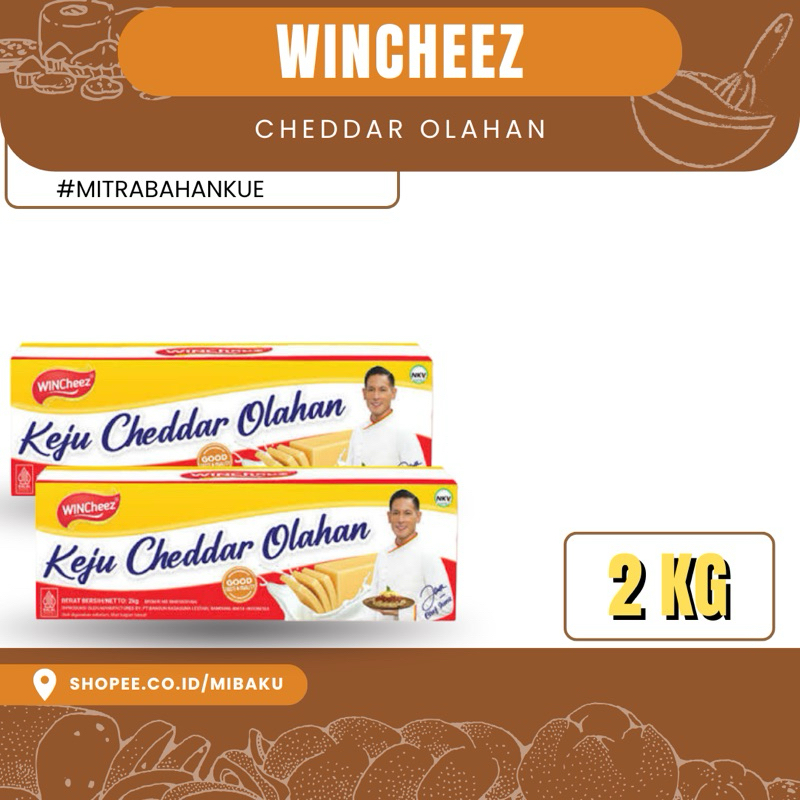 

WinCheez Keju Cheddar Olahan 2kg - Keju Serbaguna untuk Masakan & Kue