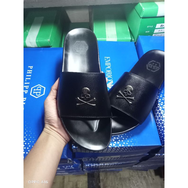 sandal slop pria sendal philipp plein premium