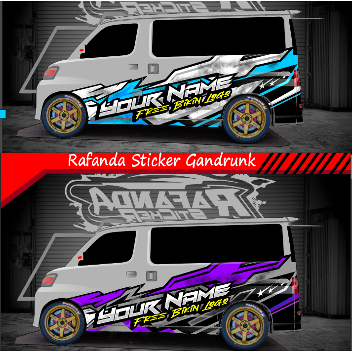 STIKER DECAL GRANDMAX BLINDVAN LUXIO APV AVANZA DLL