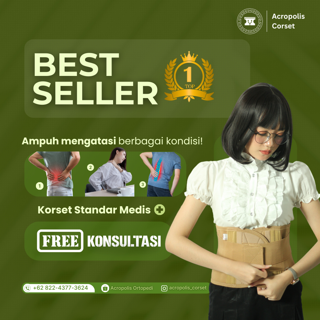 Korset nyeri pinggang / Korset Sakit Pinggang / Korset Hnp / Korset LBP / Korset Kesehatan Ortopedi