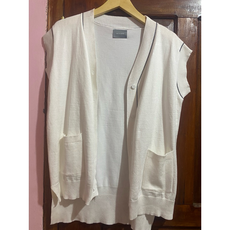 Cardigan vest this is april