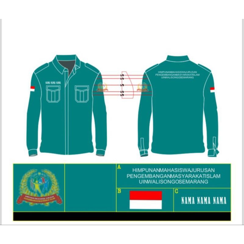SERAGAM PDH ORGANISASI CUSTOM BORDIR
