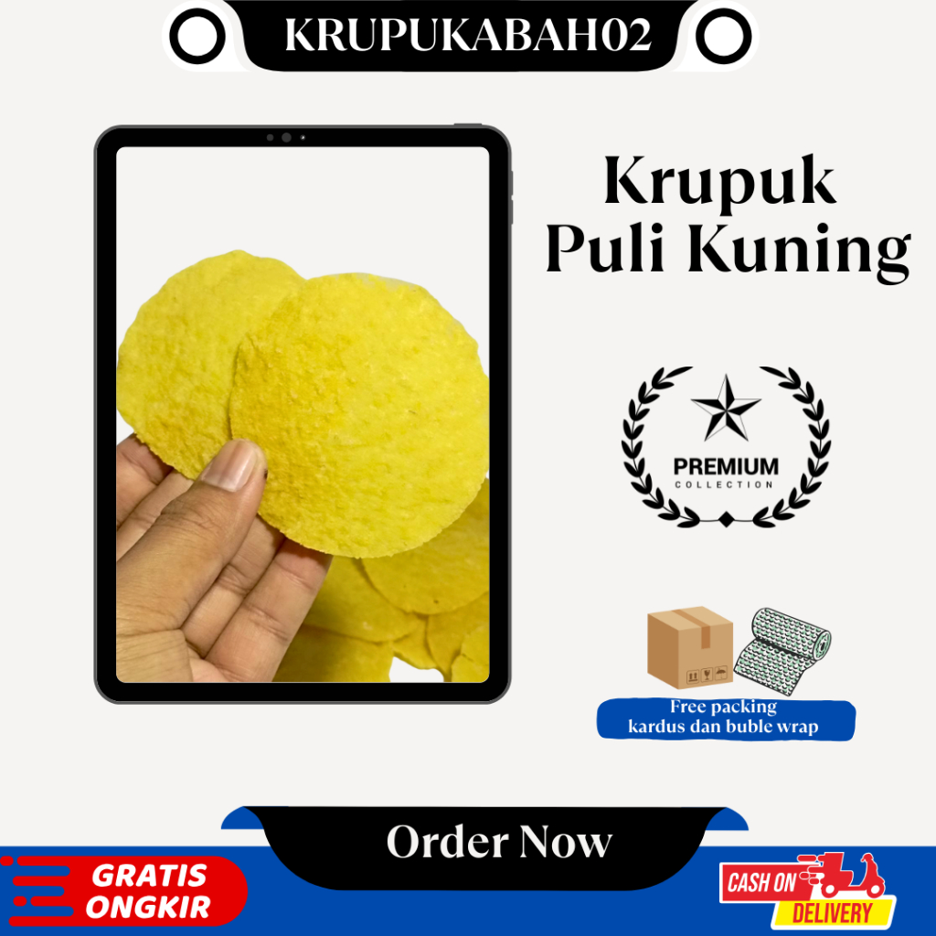 

Krupuk Puli Kuning Kerupuk Gendar Mentah Super