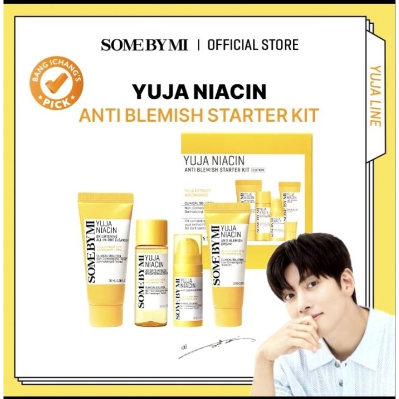 Somebymi Yuja Niacin Starter Kit isi 4 (facial wash, toner, serum, cream)
