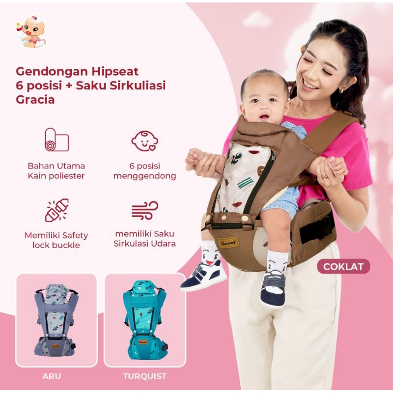 Snobby Gendongan Hipseat / Gendongan Depan Gracia Series